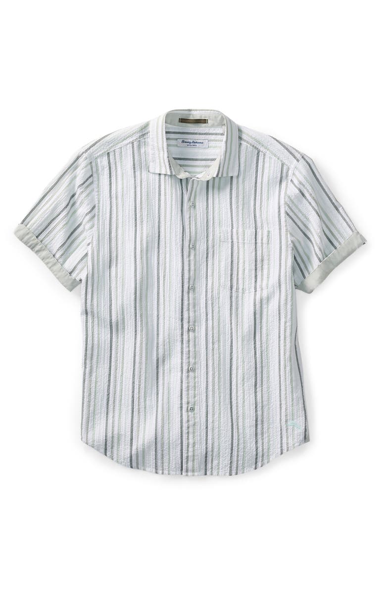 Tommy Bahama Big & Tall Nova Wave Silva Stripe Sport Shirt, Alternate, color, Dusty Sage