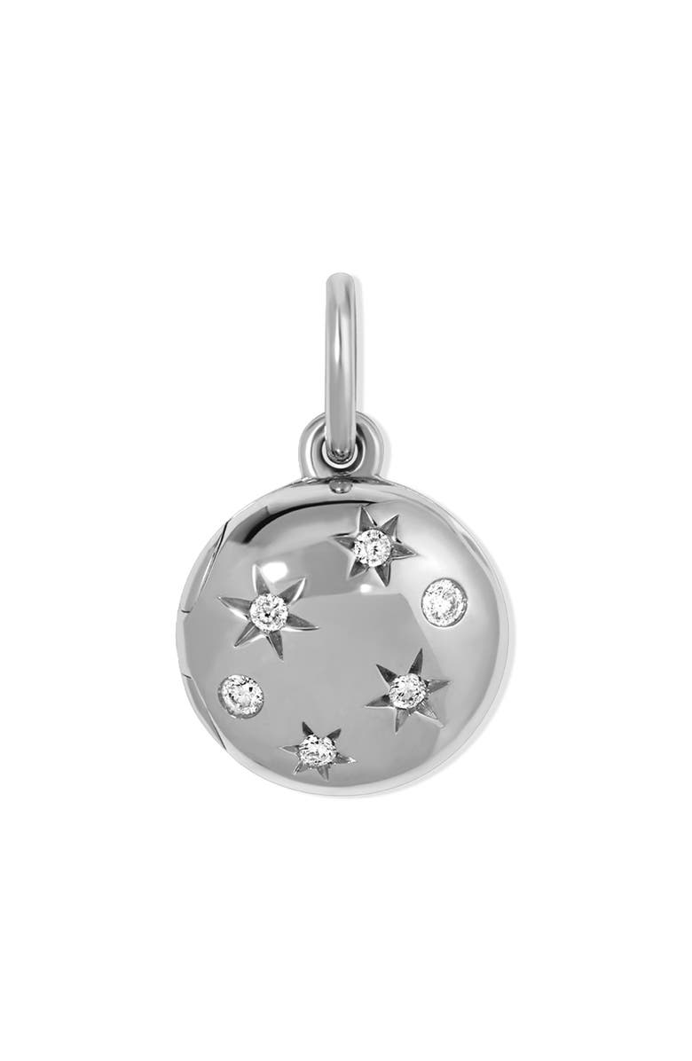 Adina Reyter Celestial Diamond Locket, Main, color, Silver