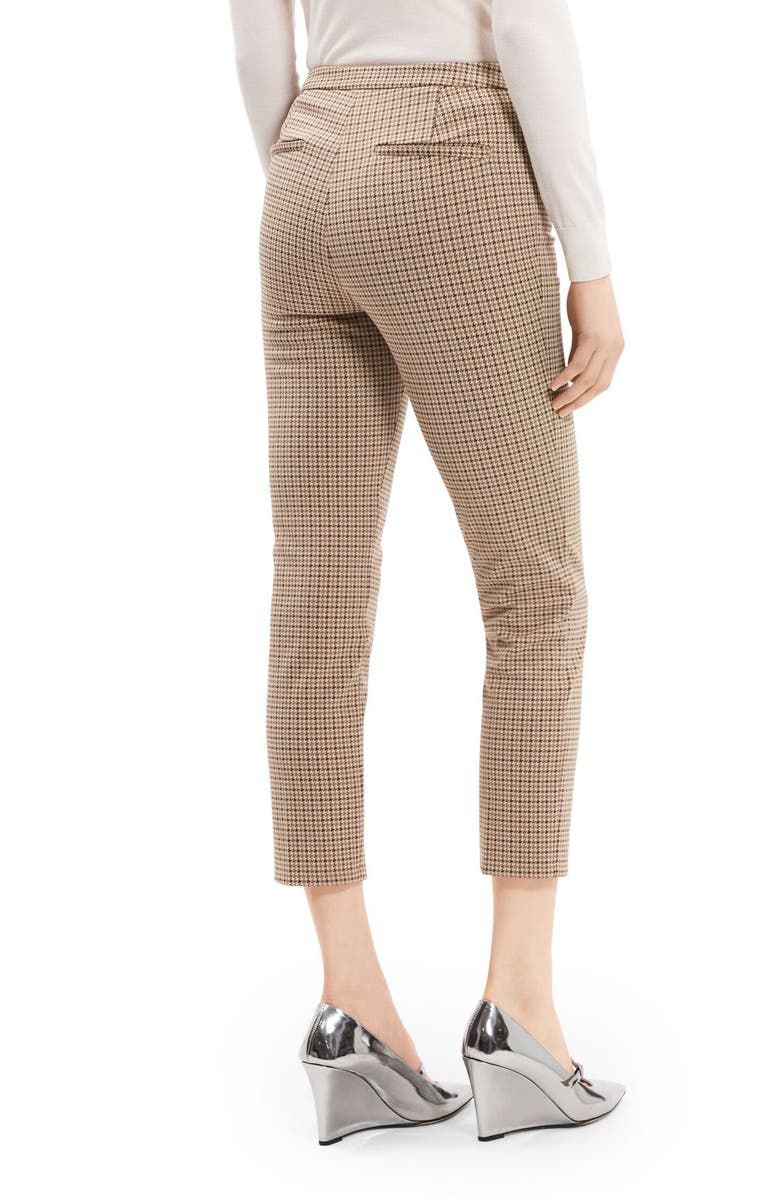 Theory Check Slim Crop Pants, Alternate, color,