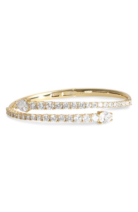 Cubic Zirconia Bypass Bracelet