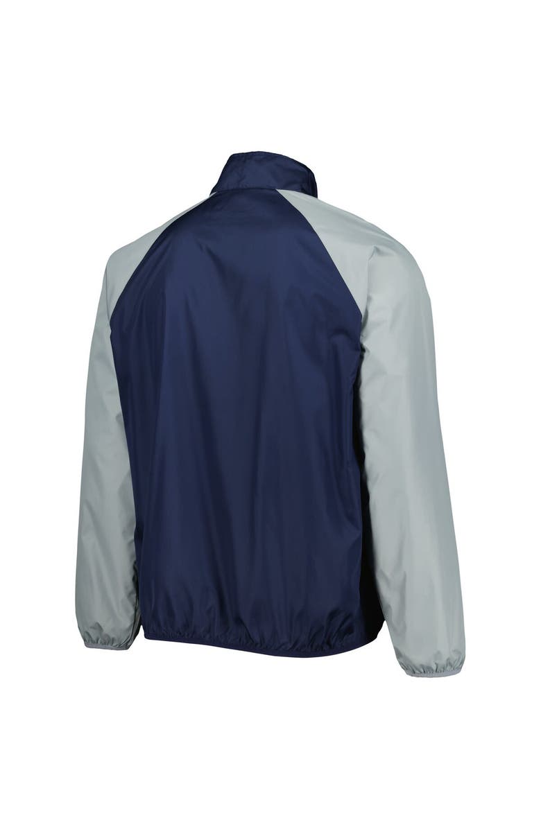 G-III SPORTS BY CARL BANKS Men's G-III Sports by Carl Banks Navy/Gray Penn State Nittany Lions Point Guard Raglan Half-Zip Jacket, Alternate, color, 
