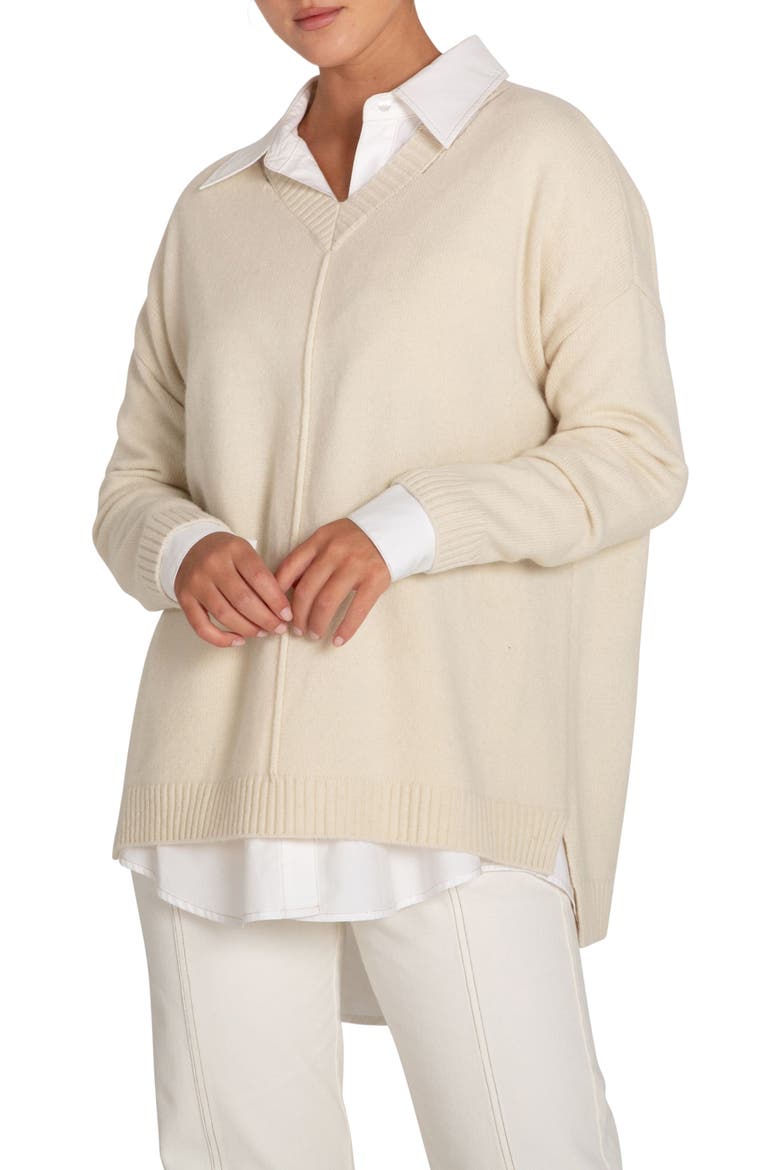 Wonder Of You Cashmere Blend Oversized Jumper, Alternate, color, Cream