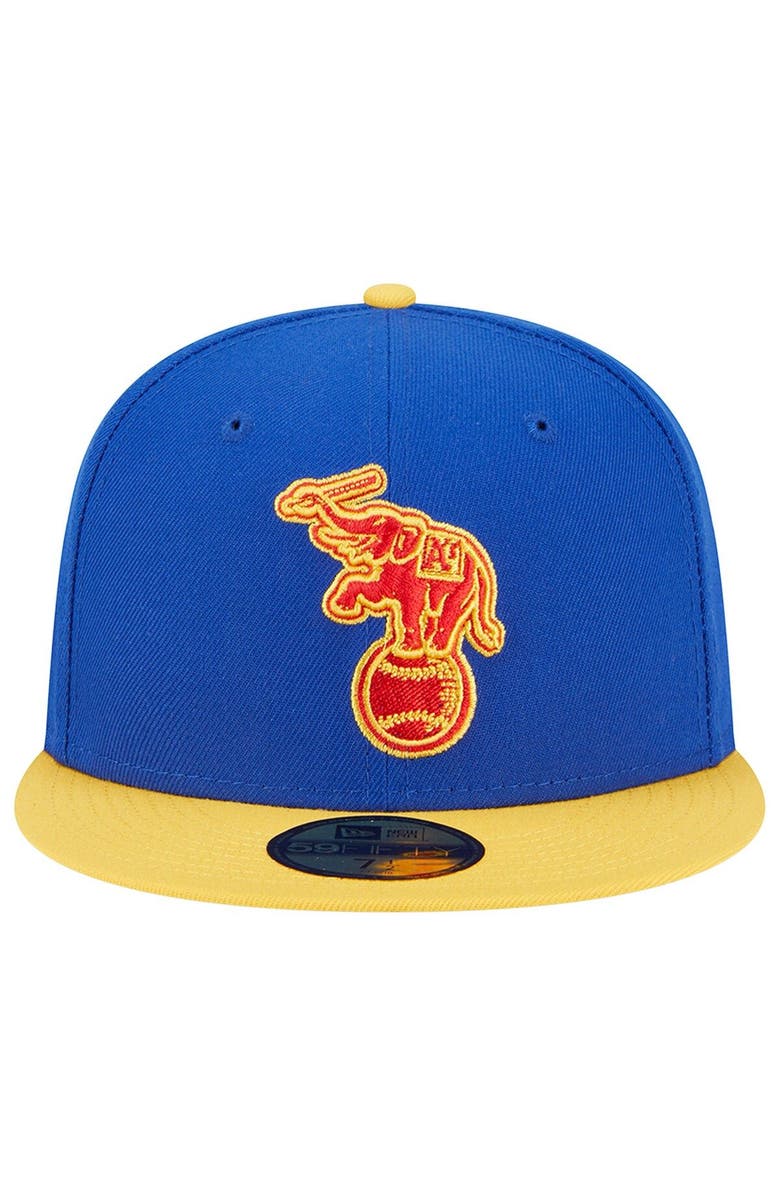 New Era Men's New Era Royal/Yellow Oakland Athletics Empire 59FIFTY Fitted Hat, Alternate, color, Royal