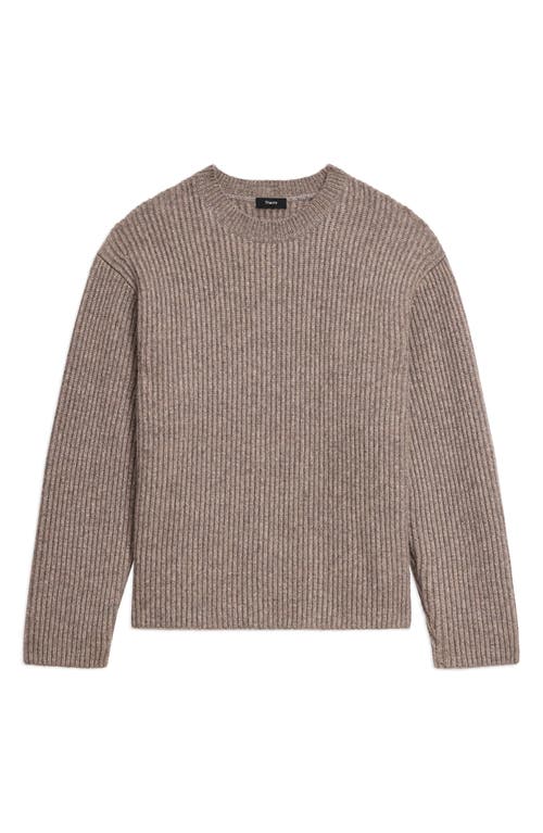 Theory Wool Blend Crewneck Sweater In Purple