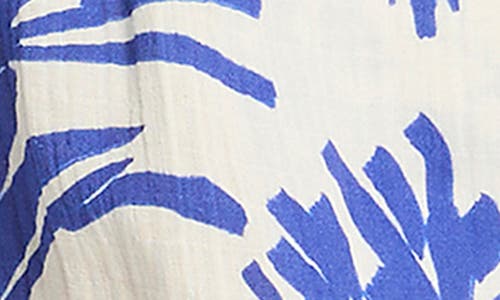 Sea Level Tradewind Cotton Gauze Cover-up Beach Shorts In Cobalt