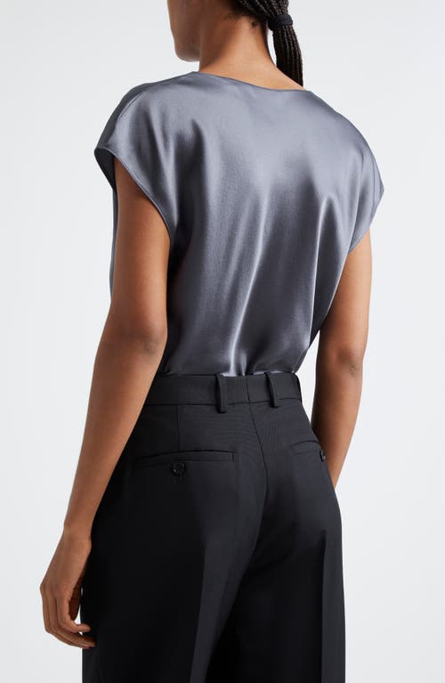 Vince Cowl Neck Silk Blouse In Iris Water