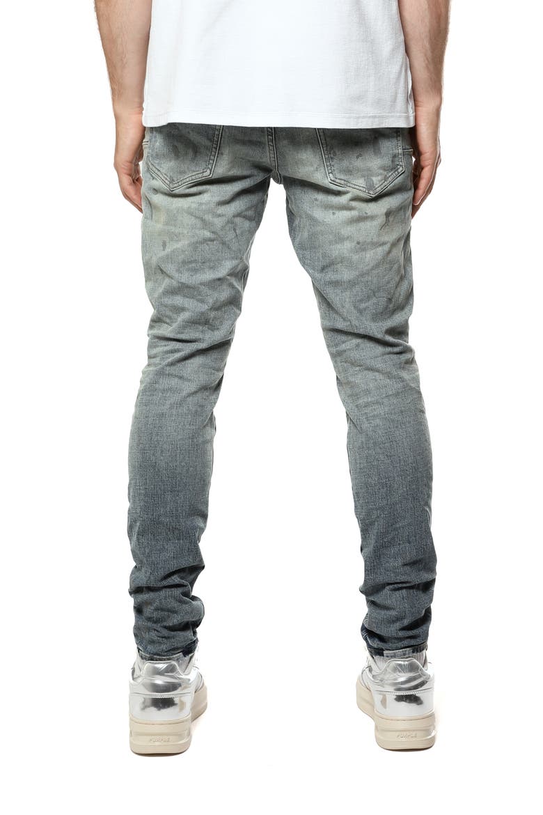 Paint Splashed Ripped Knee Skinny Jeans, Alternate, color, LIGHT INDIGO