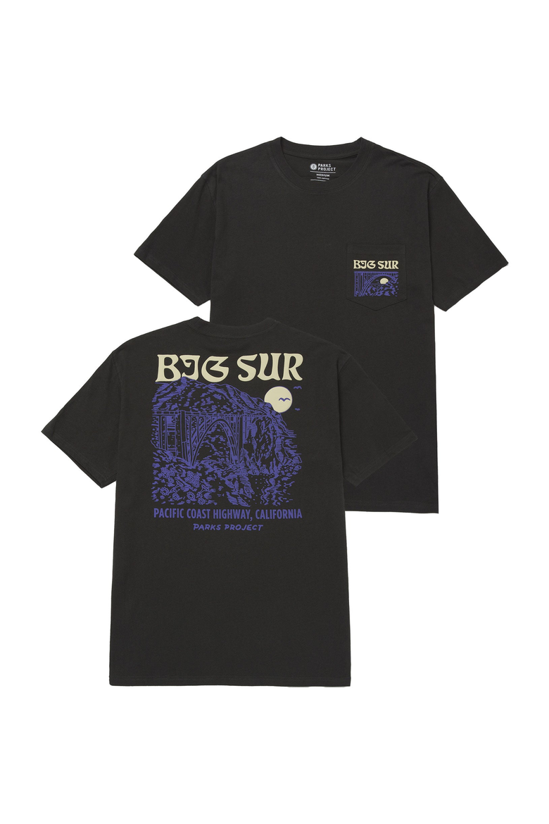 Big Sur Bridges Puff Print Pocket Tee, Main, color, Vintage Black