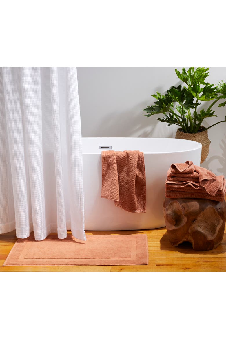 Coyuchi Organic Cotton Waffle Weave Shower Curtain, Alternate, color, Alpine White