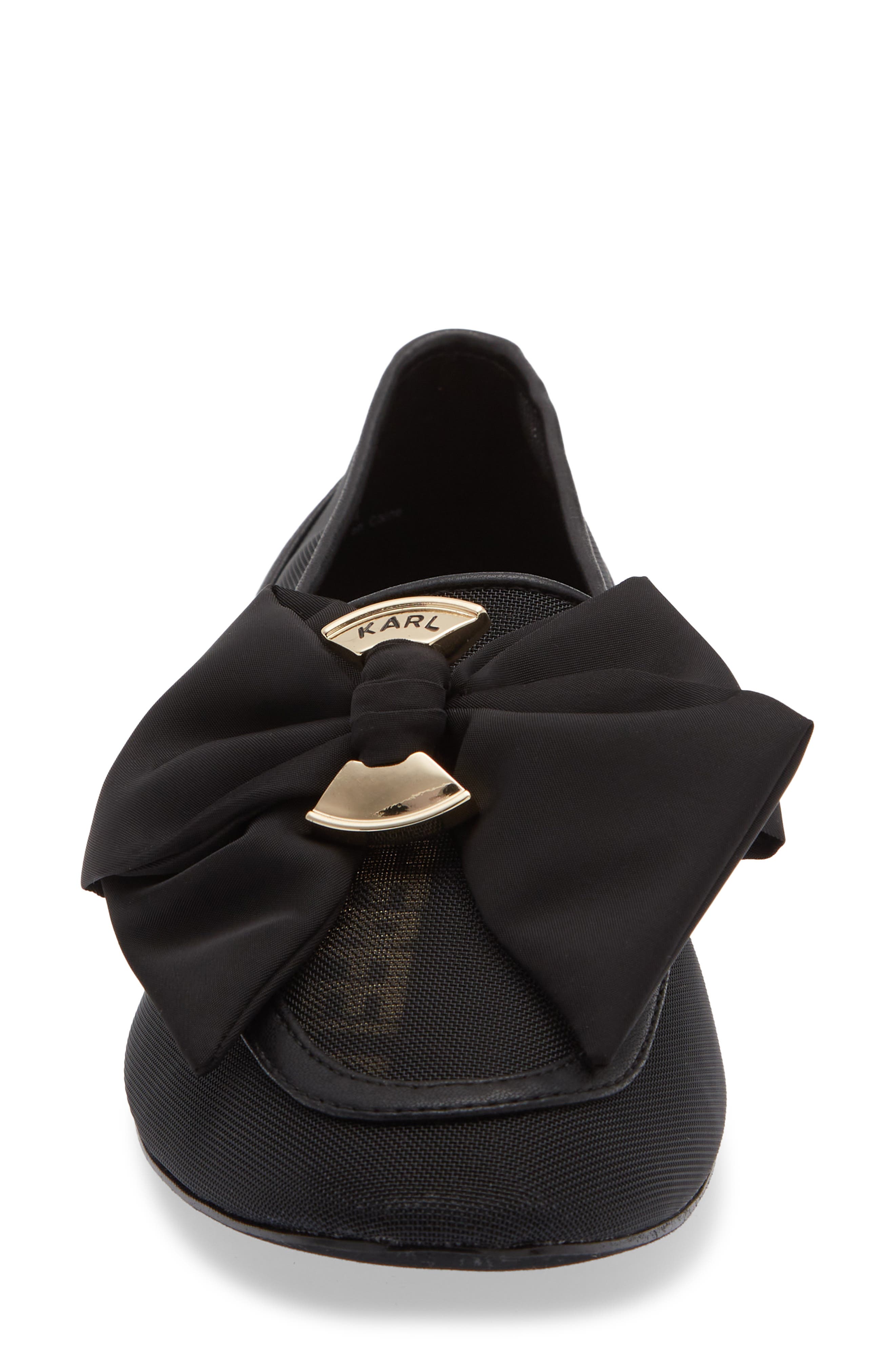 KARL LAGERFELD PARIS Velicity Bow Loafer, Alternate, color, Black