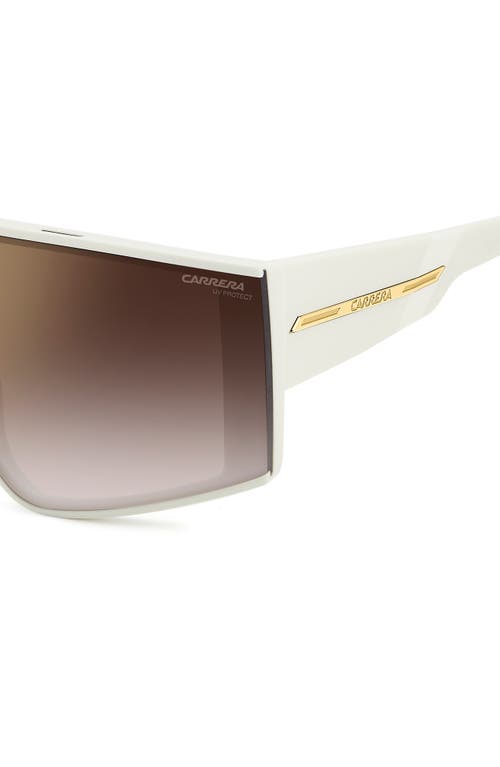 Carrera Eyewear Victory C 99mm Rectangular Mask Sunglasses In White