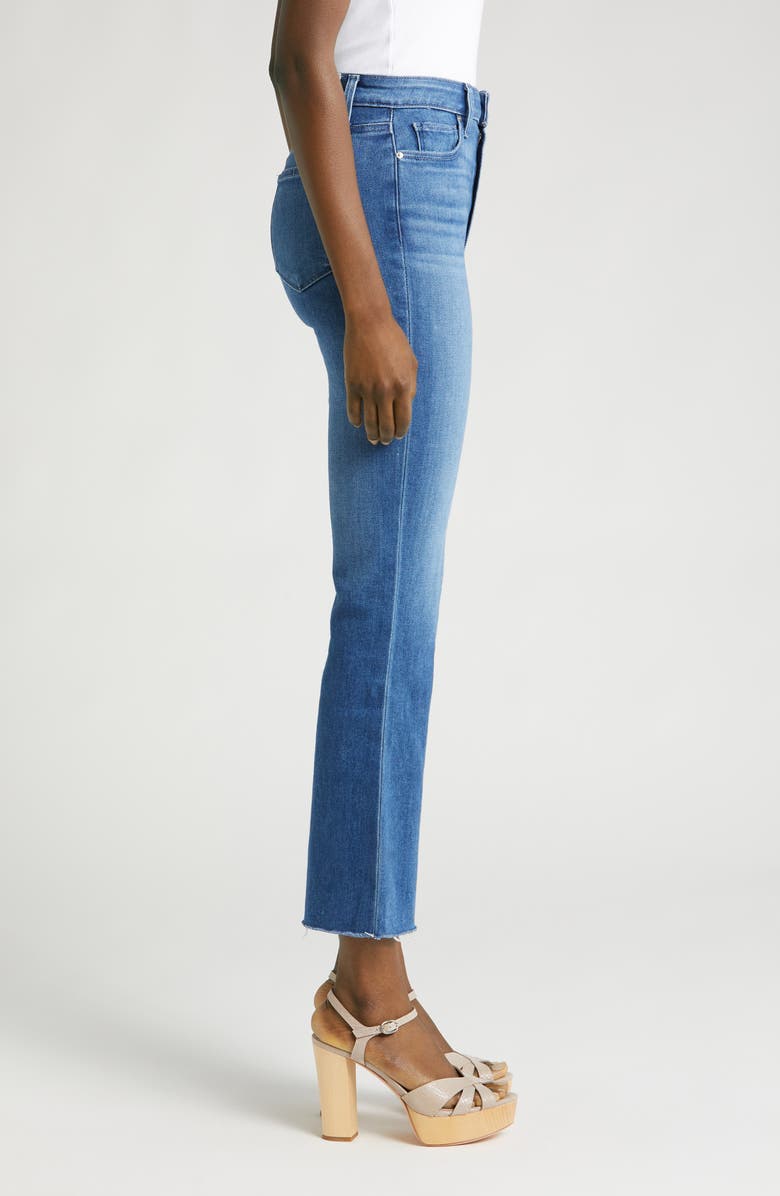 PAIGE Claudine High Waist Frayed Hem Flare Jeans, Alternate, color, Stardom