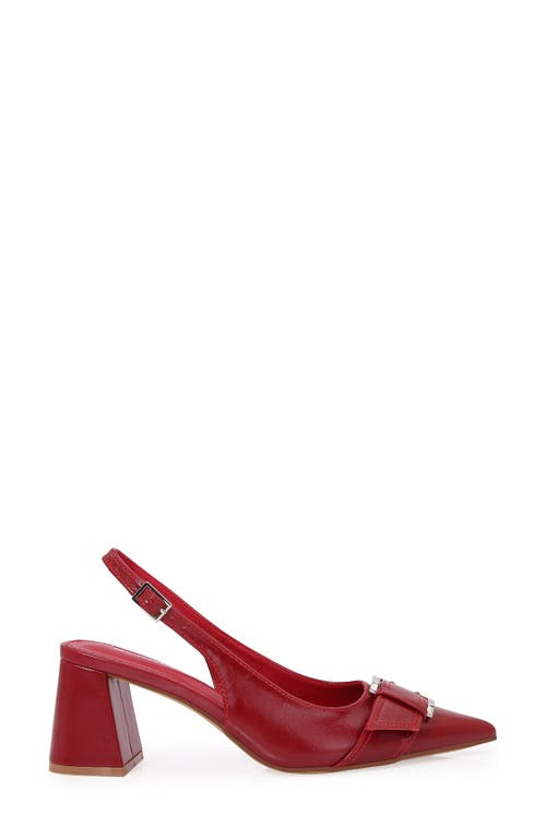 Berness Block Heel Slingback Pump In Burgundy