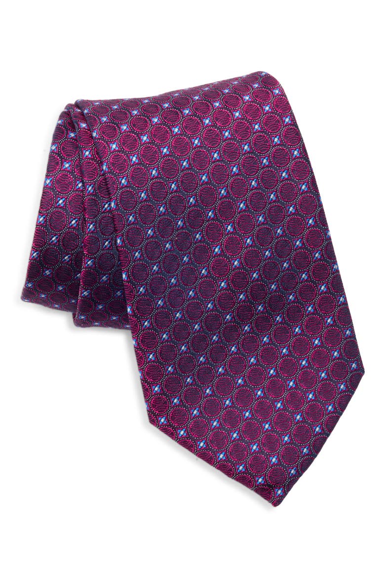 Lanark Silk Blend Tie, Main, color, PINK