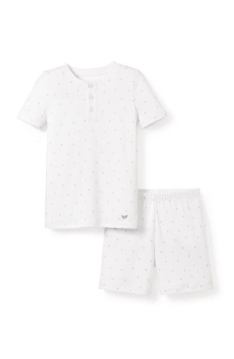 Kids' Star Print Fitted Two-Piece Pima Cotton Short Pajamas (Toddler, Little Kid & Big Kid)