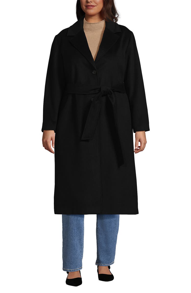 Lands' End Wool Wrap Long Coat, Main, color, 