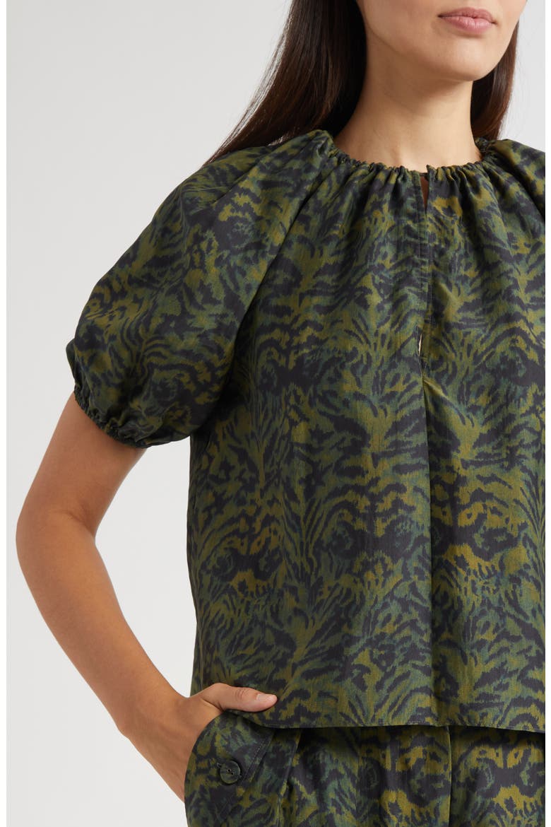Talie Puff Sleeve Top, Alternate, color, DESERT JASPER