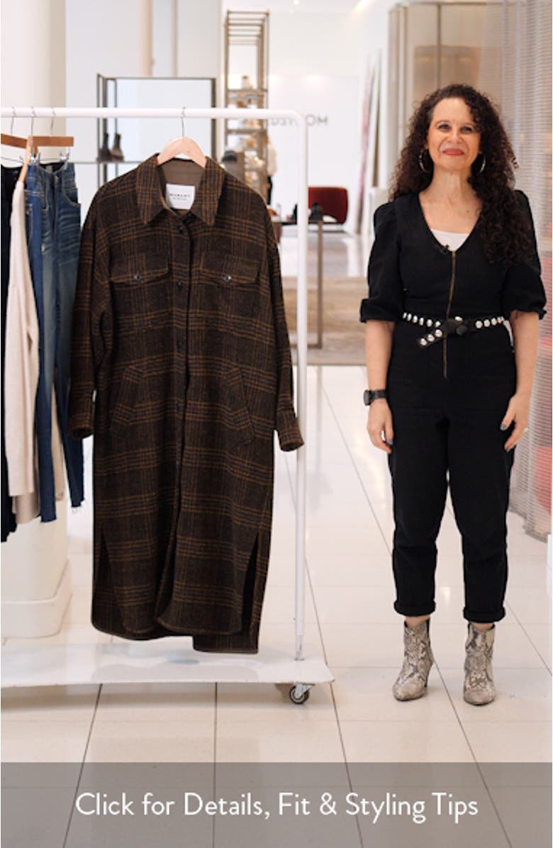 Gislene Plaid Virgin Wool Coat, sales video thumbnail