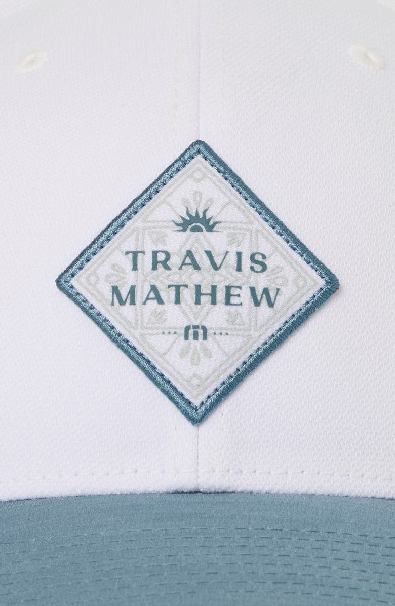 TravisMathew Base Fare Trucker Hat, Alternate, color, White