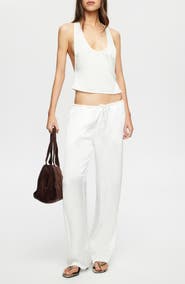LIONESS Femme Satin Drawstring Pants