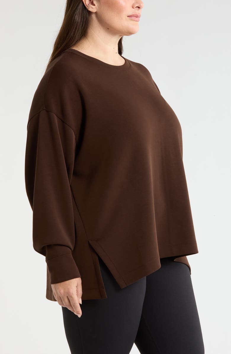 Zella Soft Luxe Tunic, Alternate, color, Brown Mole
