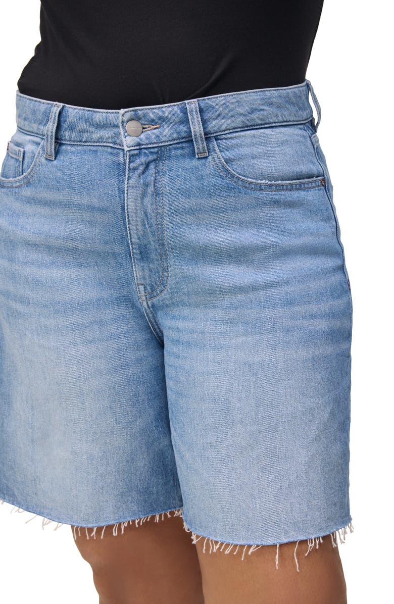 WARP+WEFT Girlfriend Stretch Denim Shorts, Alternate, color, Girlfriend