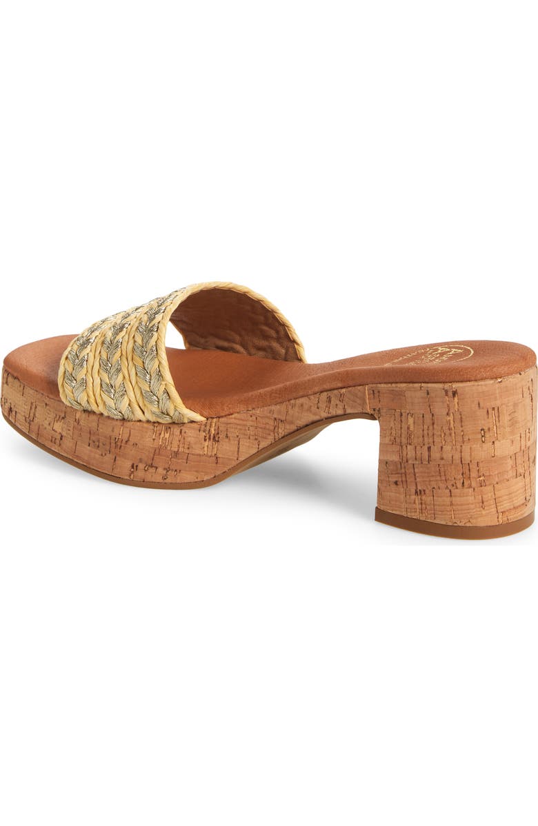 André Assous Cypress Raffia Platform Slide Sandal, Alternate, color,