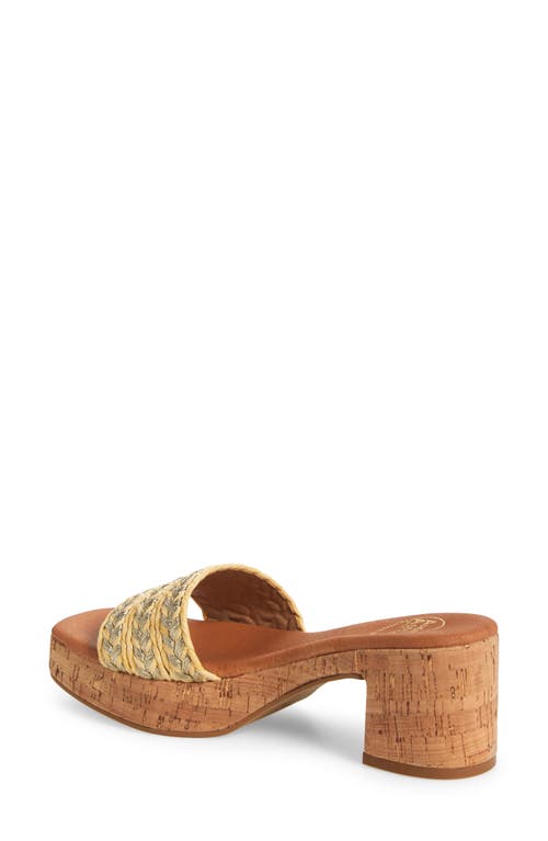 Andre Assous André Assous Cypress Raffia Platform Slide Sandal
