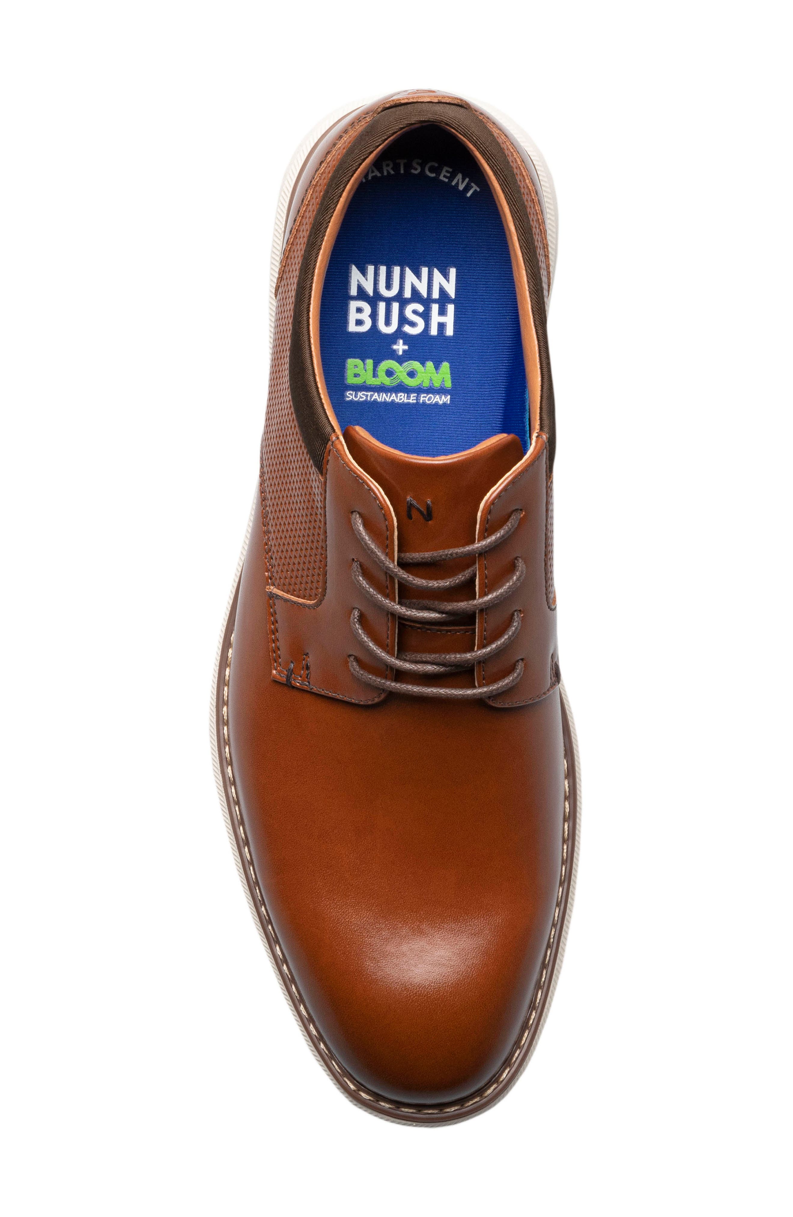 NUNN BUSH Chase Plain Toe Derby - Wide Width Available, Alternate, color, Cognac Multi