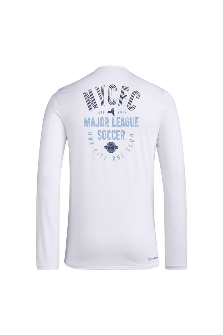 Men's adidas White New York City FC Local Stoic Long Sleeve T-Shirt, Alternate, color, White