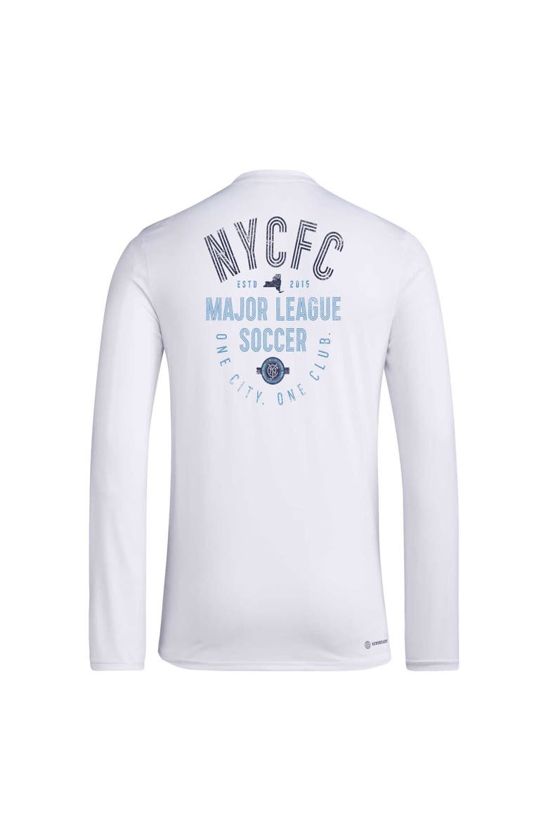 adidas Men's adidas White New York City FC Local Stoic Long Sleeve T-Shirt, Alternate, color, White