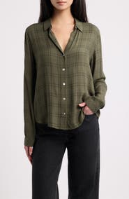 Cloth & Stone Classic Plaid Button-Up Shirt