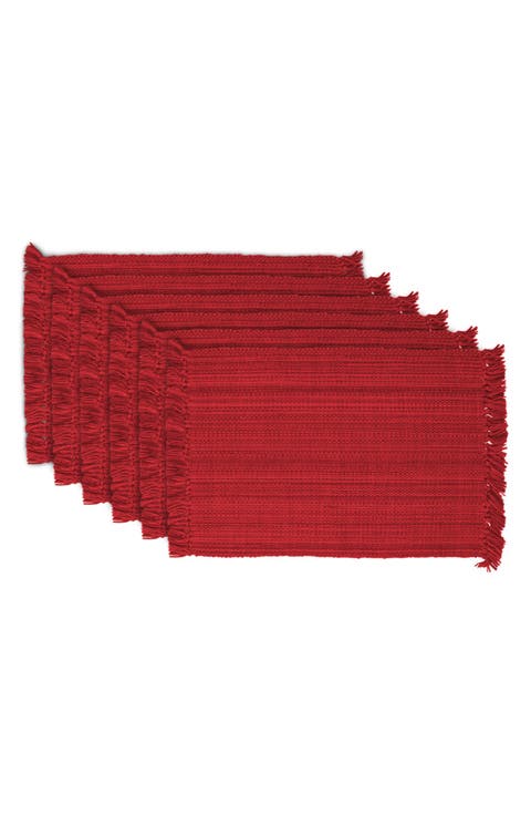 Variegated Fringe Set of 4 Placemats