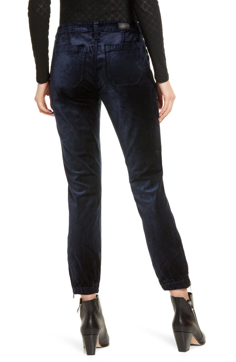 PAIGE Mayslie Velveteen Joggers, Alternate, color, Navy Overdye