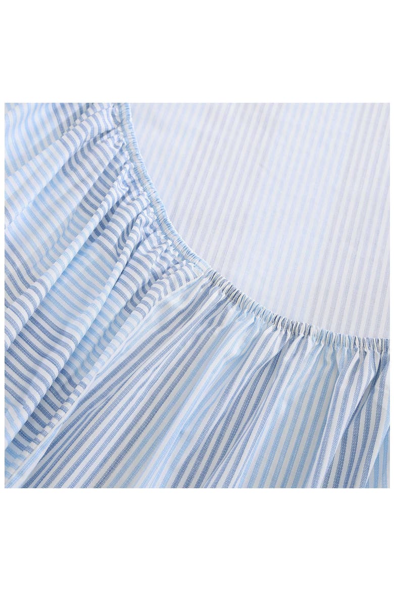 Bahama Weekend Stripe 200 Thread Count Cotton Percale Sheet Set, Alternate, color, BLUE MULTI