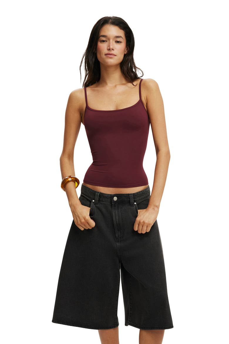 Lyocell Wide Denim Jort, Alternate, color, Used Black