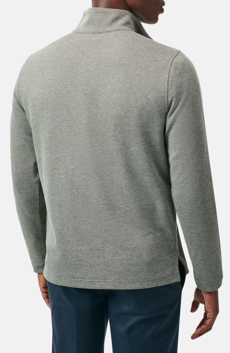 Brooks Brothers Heathered PiquÃ<sup>©</sup> Half Zip Pullover, Alternate, color, Army Green