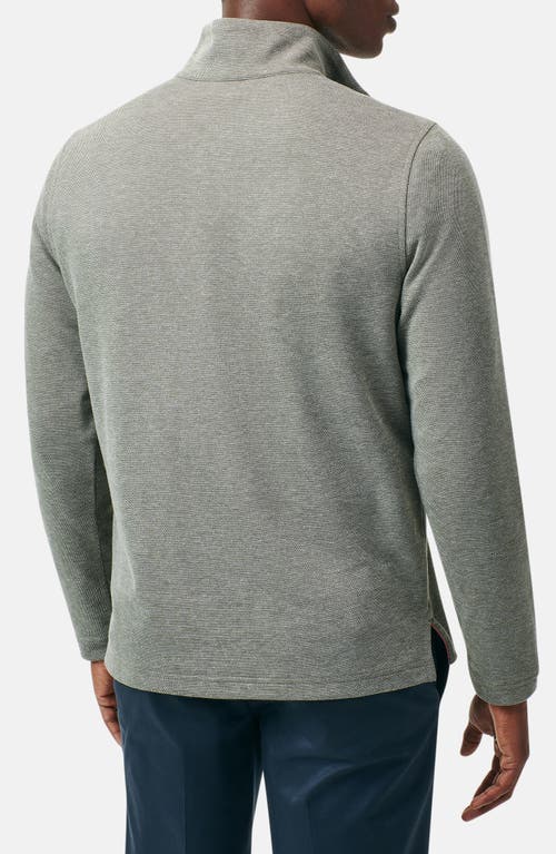 BROOKS BROTHERS BROOKS BROTHERS HEATHERED PIQUÉ HALF ZIP PULLOVER