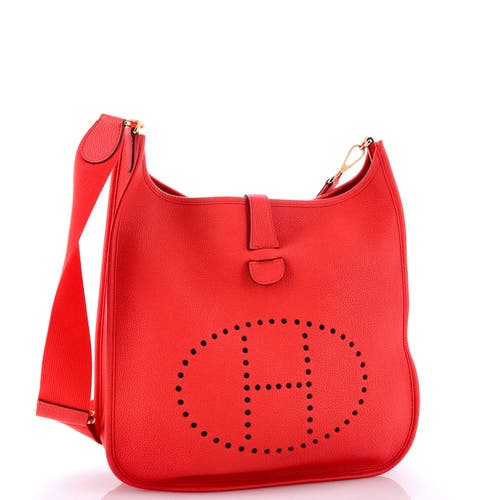 Pre-owned Hermes Hermes Evelyne Bag Gen Iii Maurice Pm In Orange