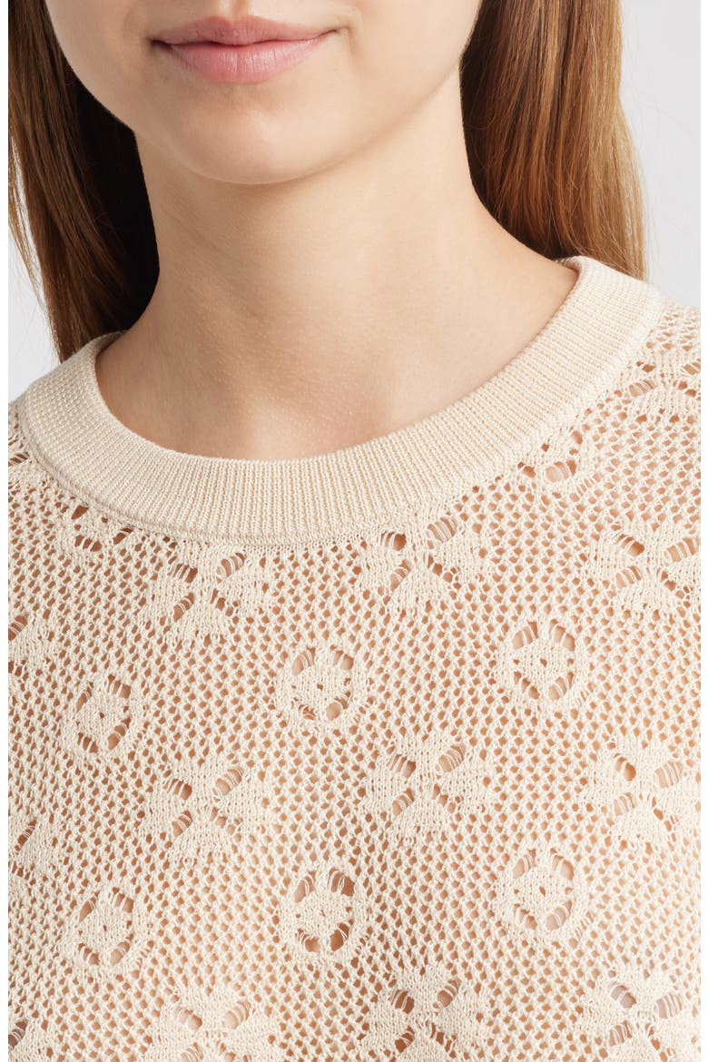 The Open Stitch Cotton Pullover, Alternate, color, NATURAL