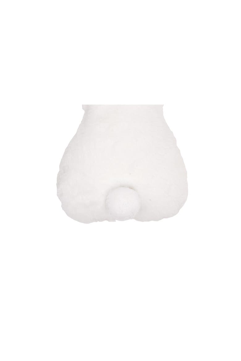 White Easter Bunny Rabbit Cotton Tail Mini Accent Pillow 10" x 18", Alternate, color, White