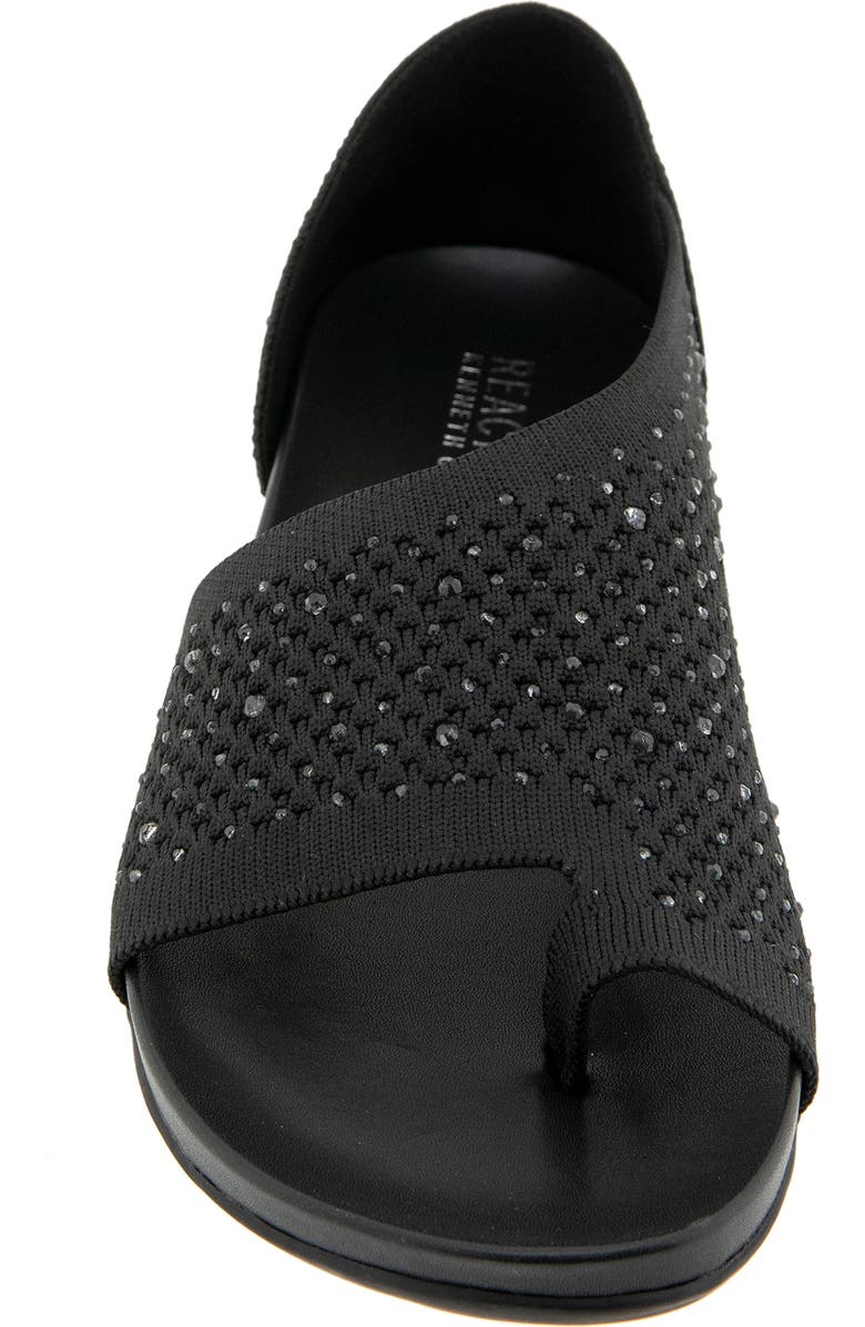 Reaction Kenneth Cole Sential Rhinestone Knit Sandal, Alternate, color, Black Knit
