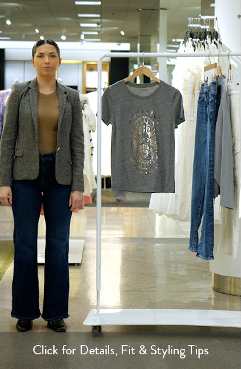 Positive Hamsa Graphic Boyfriend T-Shirt, sales video thumbnail