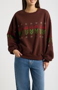 Daydreamer Camp Flowers Oversized Graphic Sweatshirt