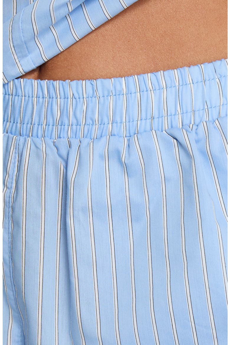 Carambola Striped Mid Rise Shorts, Alternate, color, BLUE