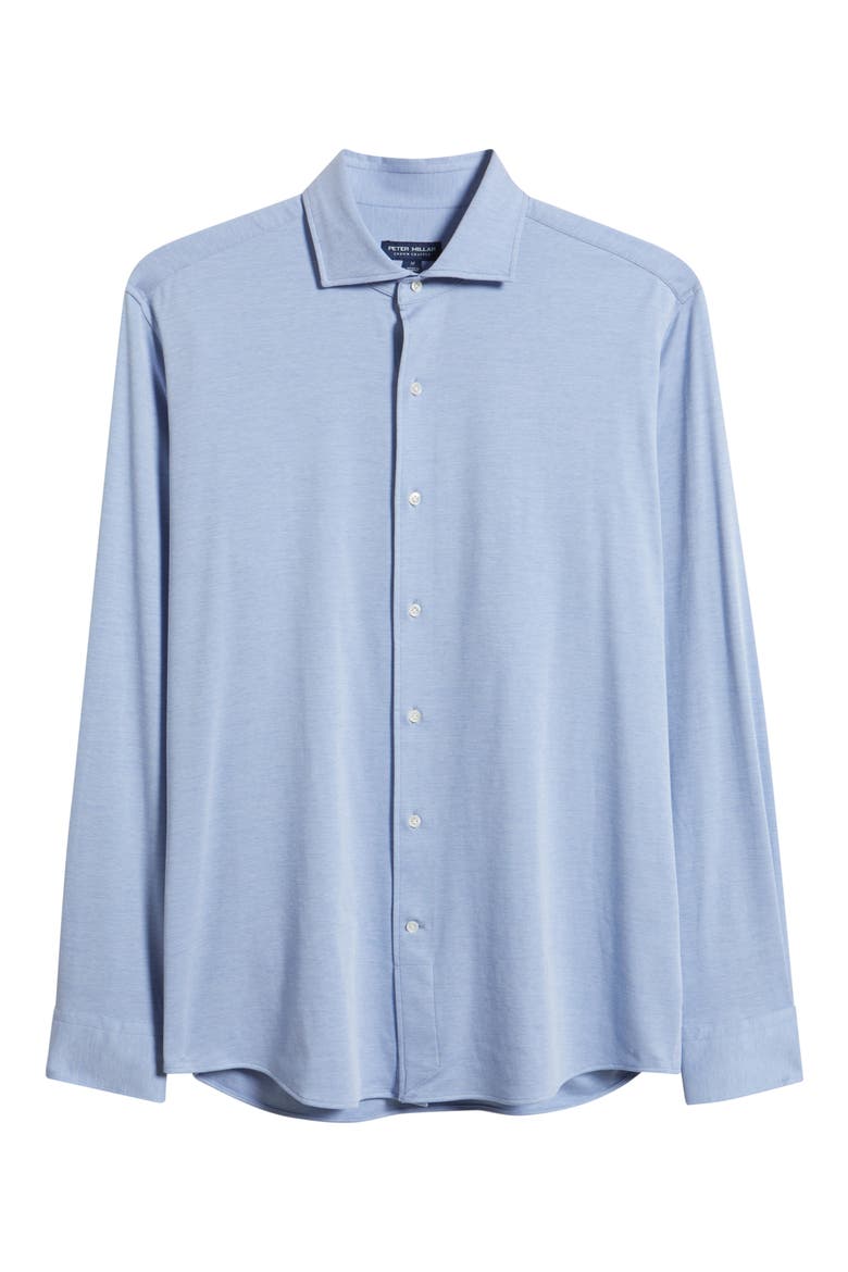 Excursionist Flex Tailored Fit Wrinkle Resistant Button-Up Shirt, Alternate, color, DUSK BLUE