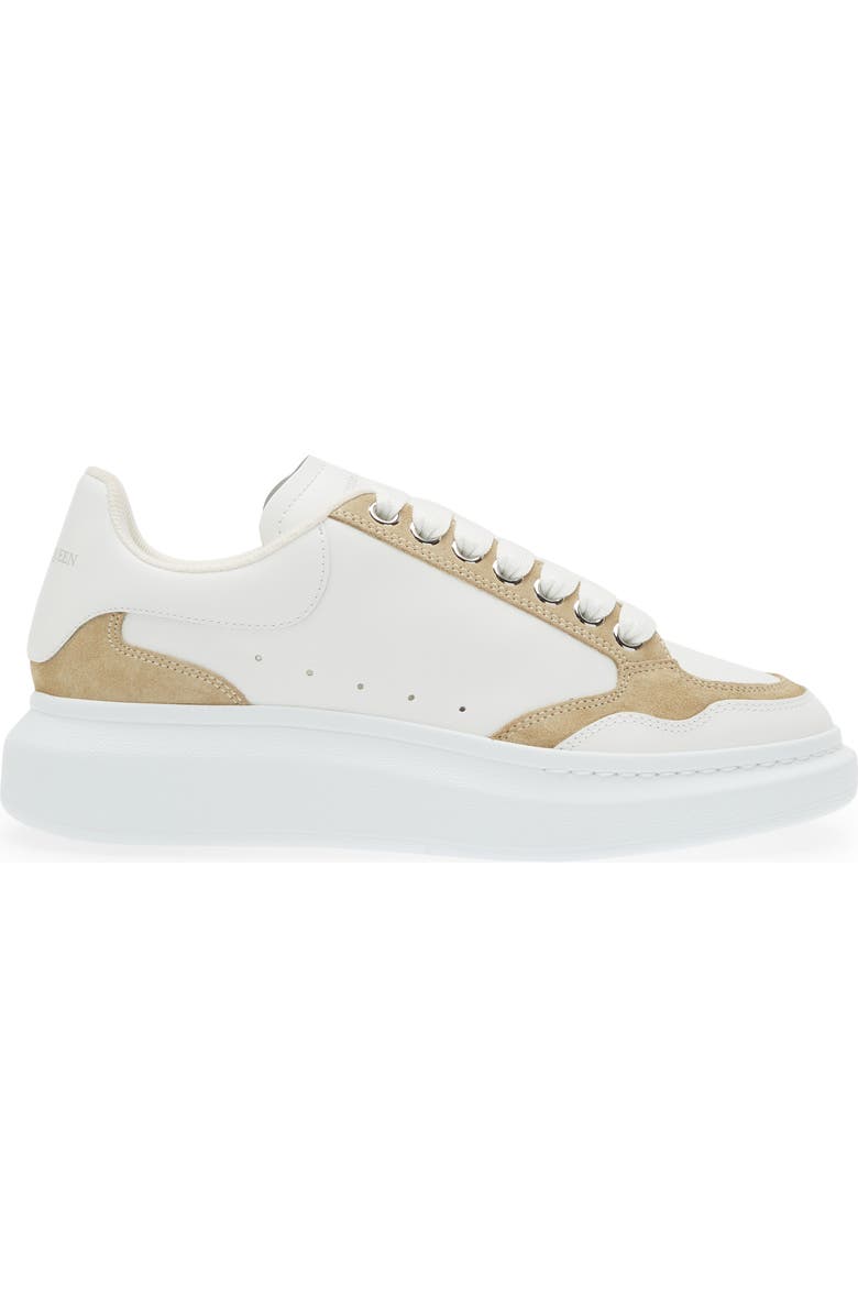 McQueen Oversize Low Top Sneaker, Alternate, color, White/ Beige