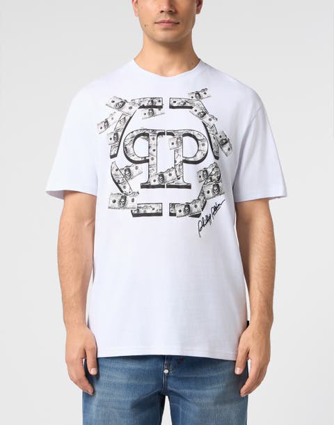 Round Neck T-Shirt Dollar Hexagon Men