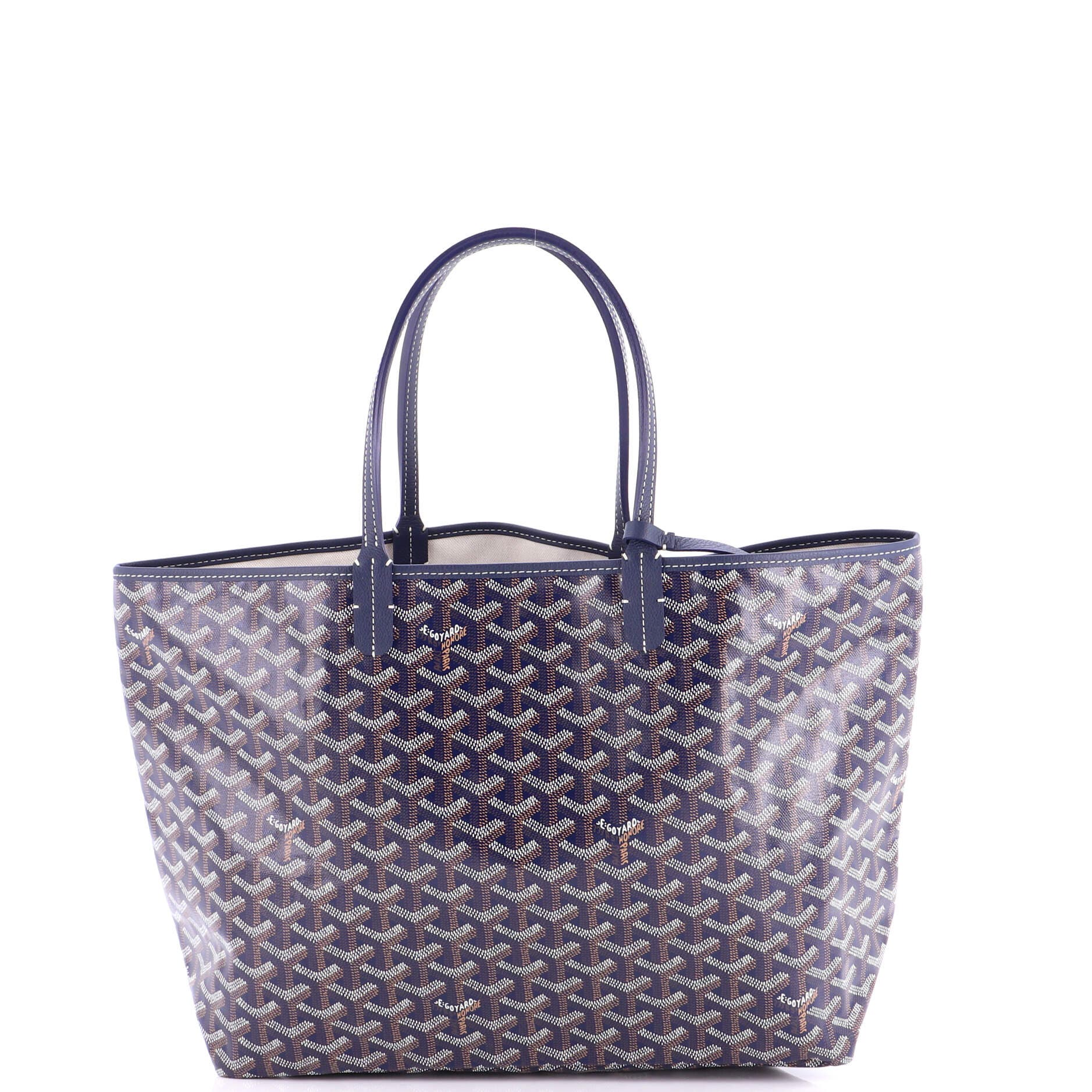 Pre-Owned Goyard Saint Louis Tote Coated Canvas PM, Main, color, Blue