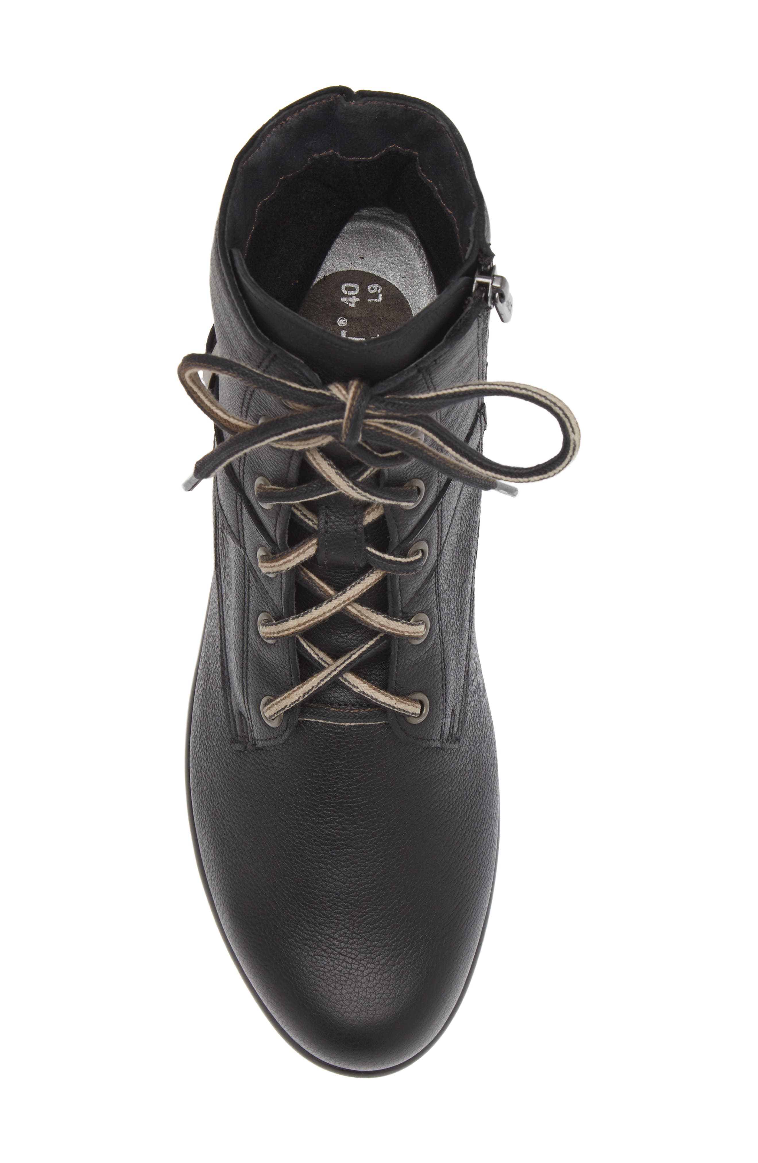 Naot Alize Zip Combat Boot, Alternate, color, Soft Black Leather